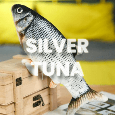 Floppy Fish  Dog Toy Silver Tuna